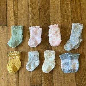 Patterned Baby Socks - 0-3mo